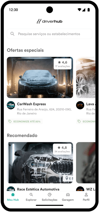 Passos para agendar DriverHub